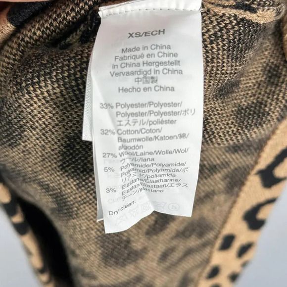 J. CREW‎ Leopard Mini Long Sleeve Sweater Dress XS - Picture 5 of 5